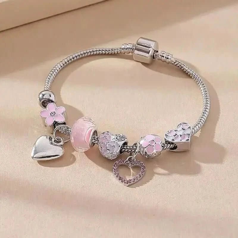1PC Women's Fashion Multi Element Beaded Love Pan Family Bracelet Jewelry Accessories Daily Dressing Party Holiday Gift - 005 - Wear and Wander