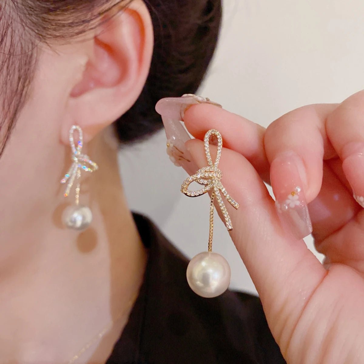 2 Pieces Of Women's Trendy And Elegant Pearl Tassel Earrings, Outdoor Travel, Carnival, Party, Holiday Dressing Gifts - 4833 - Wear and Wander