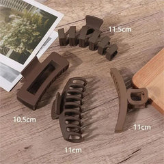 2/3/4Pcs Headwear Set Women Fashion Claw Clip Coffee Black Acrylic Large Hair Claw Korea For Girl Clip Barrette Hair Accessories - Wear and Wander