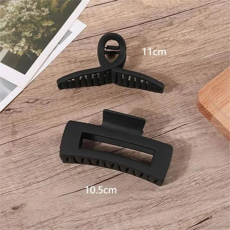 2/3/4Pcs Headwear Set Women Fashion Claw Clip Coffee Black Acrylic Large Hair Claw Korea For Girl Clip Barrette Hair Accessories - Wear and Wander