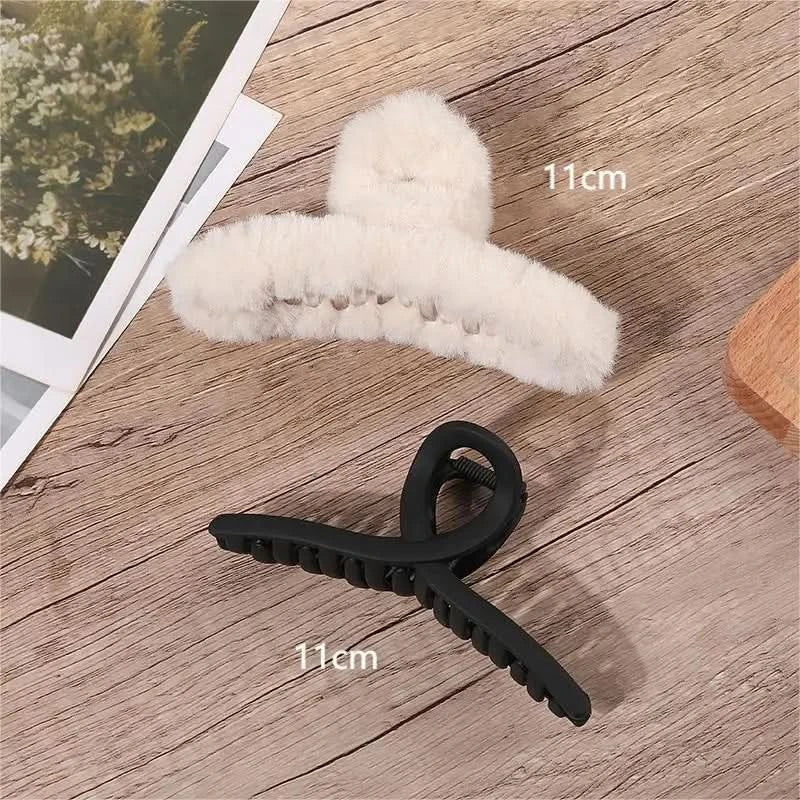 2/3/4Pcs Headwear Set Women Fashion Claw Clip Coffee Black Acrylic Large Hair Claw Korea For Girl Clip Barrette Hair Accessories - Wear and Wander