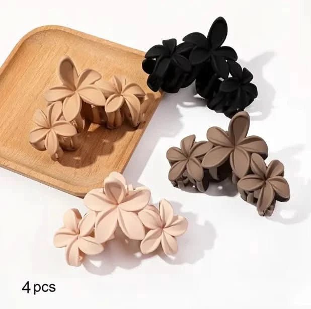 4Pcs/Set Plush Hair Claw Elegant Acrylic Hairpins Faux Fur Hair Clip Barrette Crab Headwear for Women Girls Hair Accessories - Wear and Wander