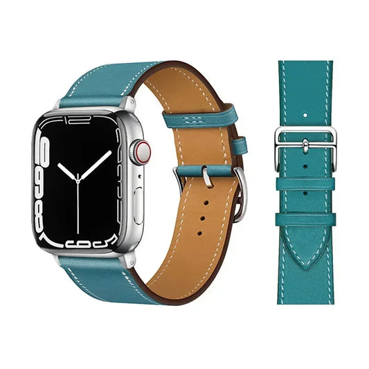 Leather strap For Apple watch band 44mm 45mm 41mm 40mm watchbands Loop bracelet for iWatch ultra 2 49mm series 10 9 8 7 6 5 4 SE