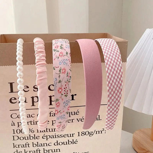 5pcs Set Fashion Women Cloth Hair Bands Headdress Headband Girls Hairband Hair Hoop Female Hair Accessories Headwear - Wear and Wander