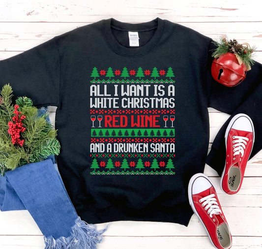 All I Want is a White Christmas Sweatshirt - Wear and Wander