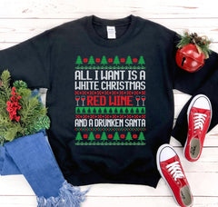 All I Want is a White Christmas Sweatshirt - Wear and Wander