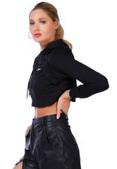 All Relaxed Front Slit Cropped Hoodie - Wear and Wander