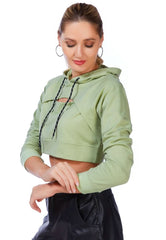 All Relaxed Front Slit Cropped Hoodie - Wear and Wander