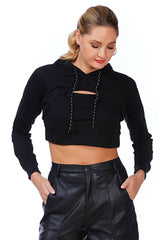 All Relaxed Front Slit Cropped Hoodie - Wear and Wander