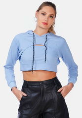 All Relaxed Front Slit Cropped Hoodie - Wear and Wander