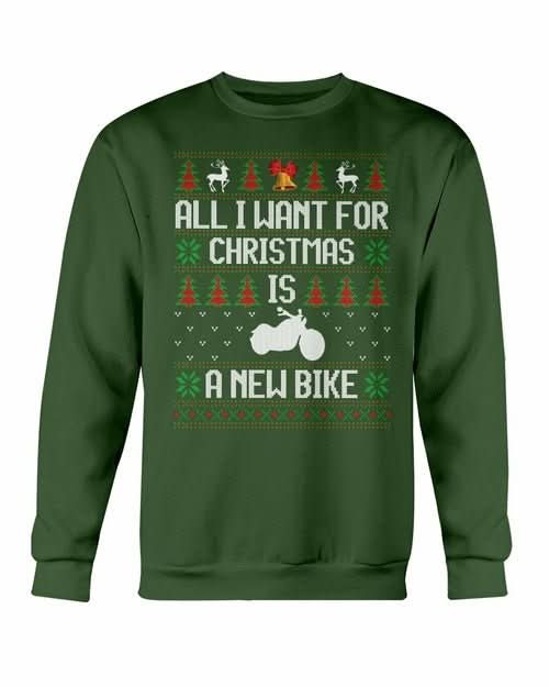 All want for Christmas is new Bike Sweatshirt - Wear and Wander