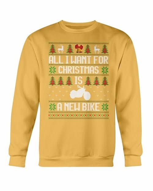 All want for Christmas is new Bike Sweatshirt - Wear and Wander