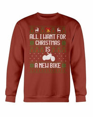 All want for Christmas is new Bike Sweatshirt - Wear and Wander