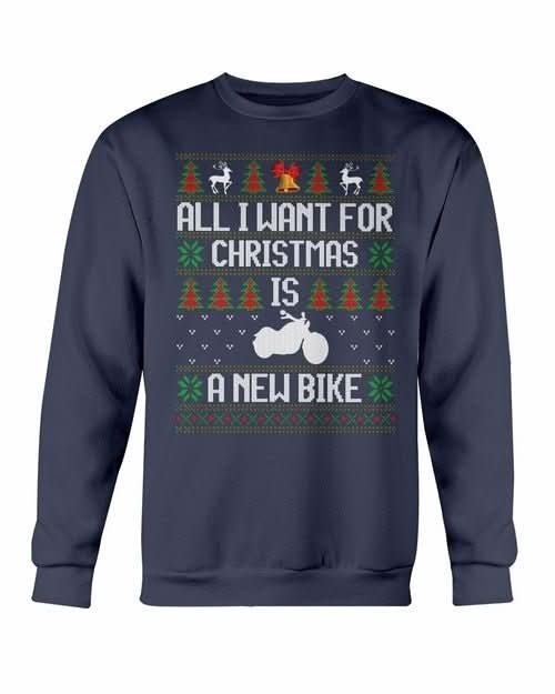 All want for Christmas is new Bike Sweatshirt - Wear and Wander