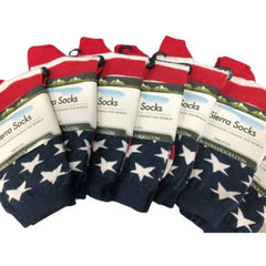 American Flag Patriotic Socks, Premium Quality Cotton Crew Socks - Wear and Wander