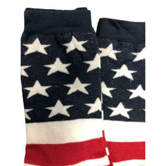 American Flag Patriotic Socks, Premium Quality Cotton Crew Socks - Wear and Wander