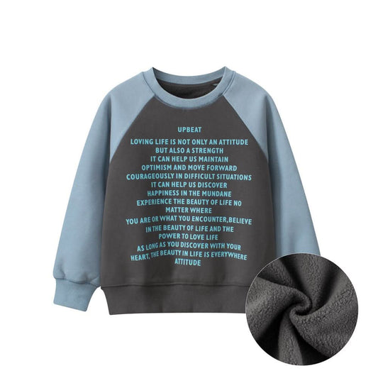 Arrival Unisex Letters Print Crew Neck Long Sleeves Thick Sweatshirt - Wear and Wander