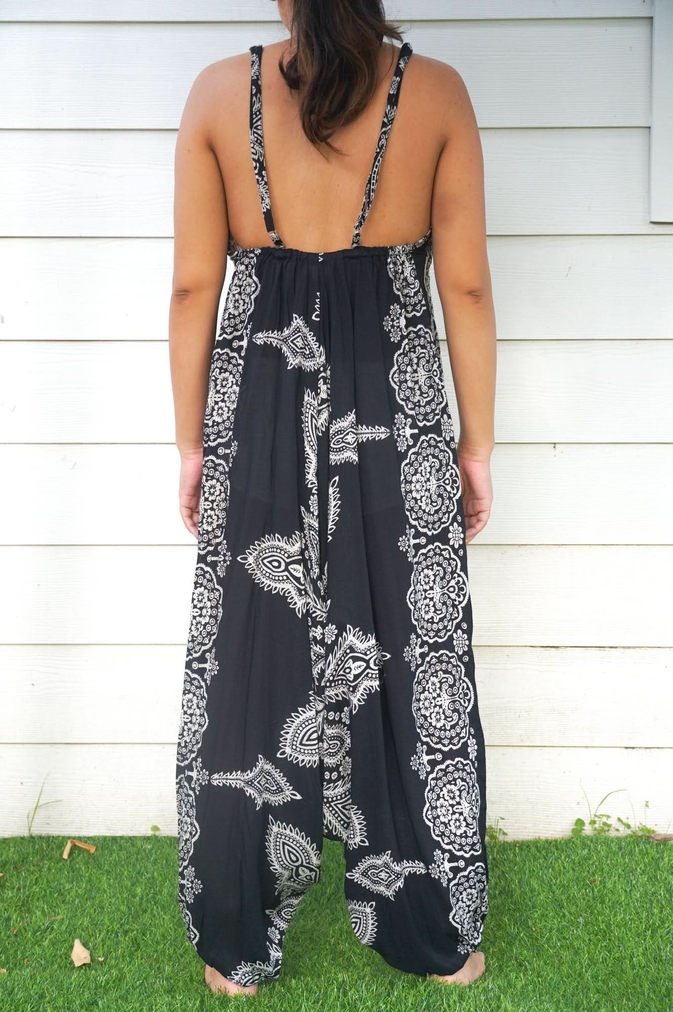Black Butterfly Hippie Jumpsuits, Boho Rompers, Festival Clothing - Wear and Wander
