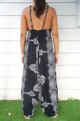 Black Butterfly Hippie Jumpsuits, Boho Rompers, Festival Clothing - Wear and Wander