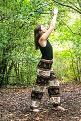 Black ELEPHANT Pants Women Harem Pants Boho Pants - Wear and Wander