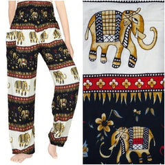 Black ELEPHANT Pants Women Harem Pants Boho Pants - Wear and Wander