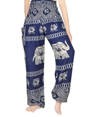 Blue ELEPHANT Pants Women Boho Pants Hippie Pants Yoga - Wear and Wander