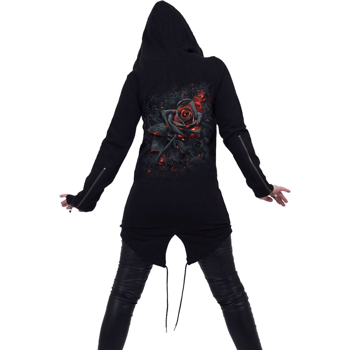 BURNT ROSE - Ladies Fish Tail Full Zip Hoody - Zip Sleeve - Wear and Wander