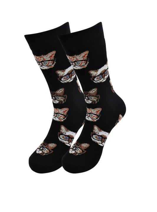 Casual Designer Trending Animal Socks - Cat - for Men and Women - Wear and Wander