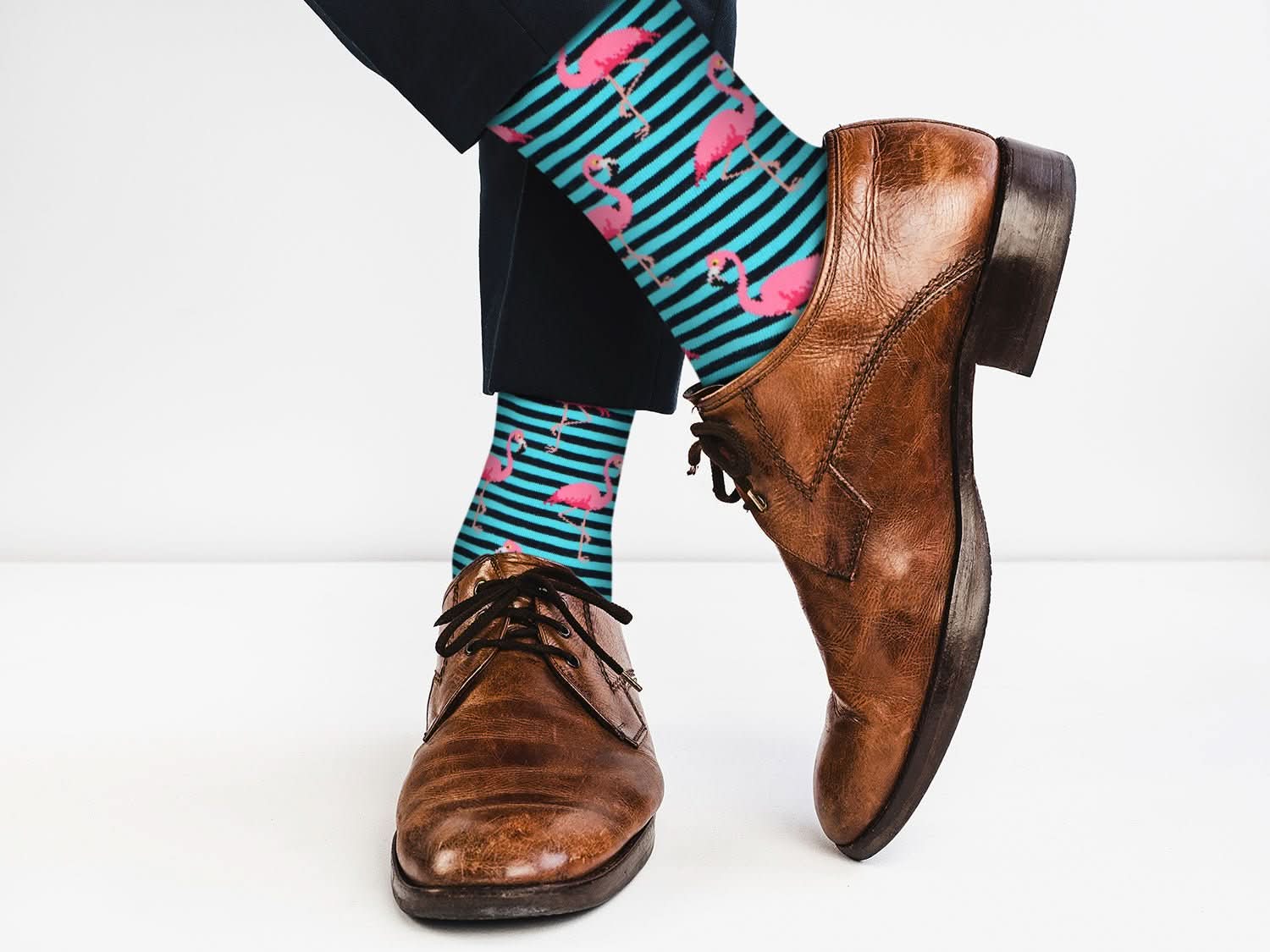 Casual Designer Trending Animal Socks - Flamingo for Men and Women - Wear and Wander