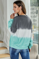 Casual Gray Color Block Tie Dye Pullover Sweatshirt - Wear and Wander