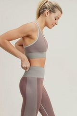 Chevron Track Seamless Hybrid Racerback Sports Bra - Wear and Wander