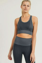 Chevron Track Seamless Hybrid Racerback Sports Bra - Wear and Wander