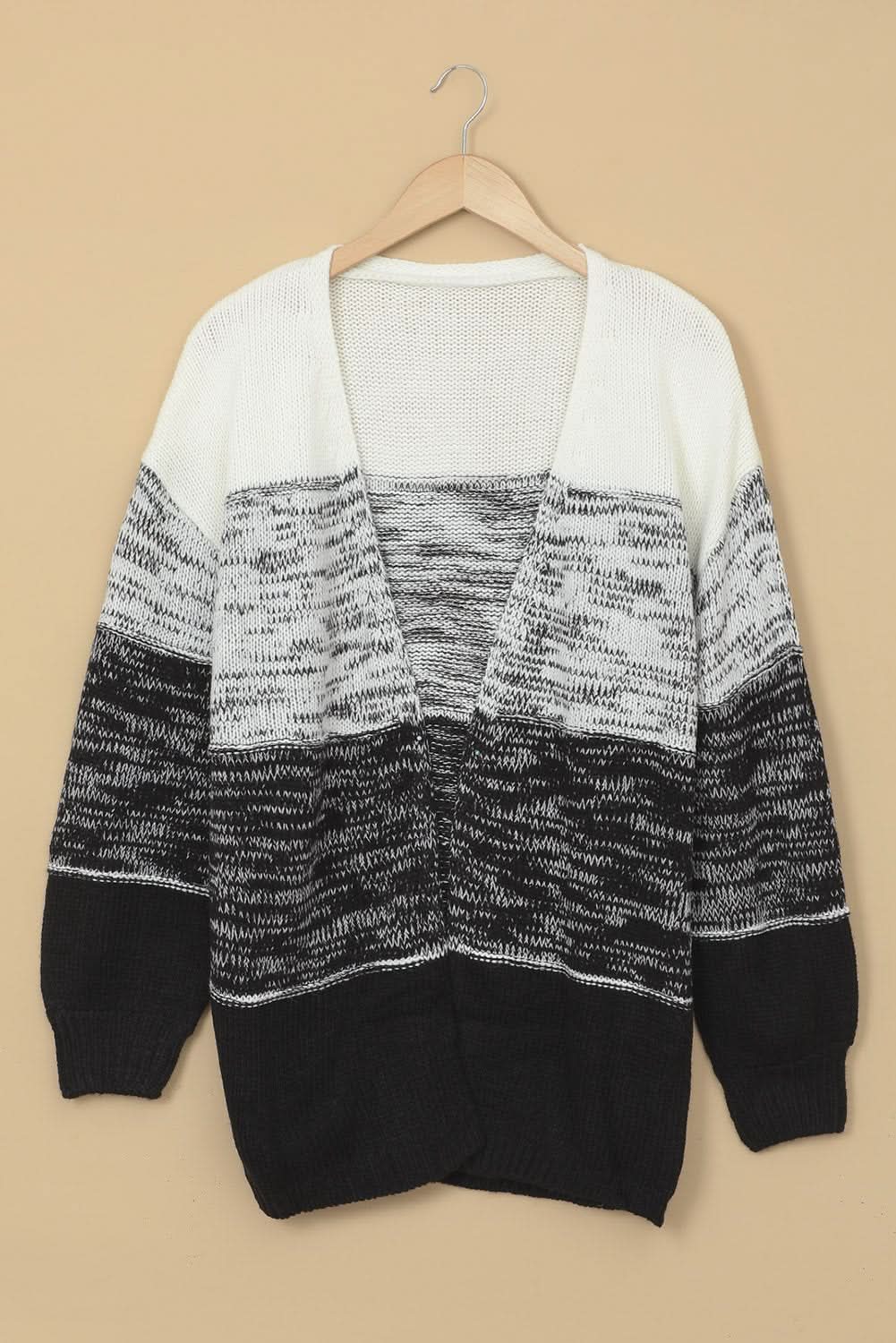 Chic Stripe Long Sleeve Knit Cardigan - Wear and Wander