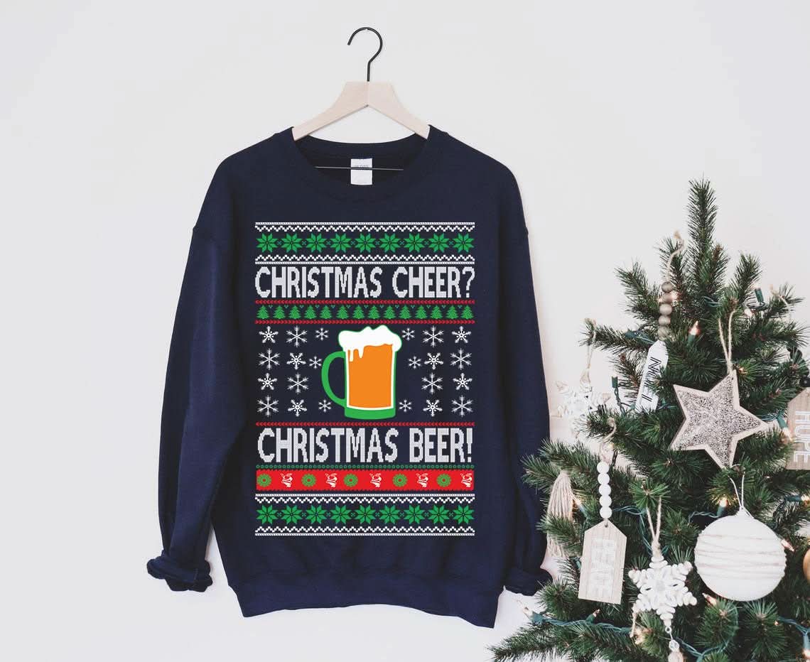 Christmas Cheers Beer Sweatshirt - Wear and Wander