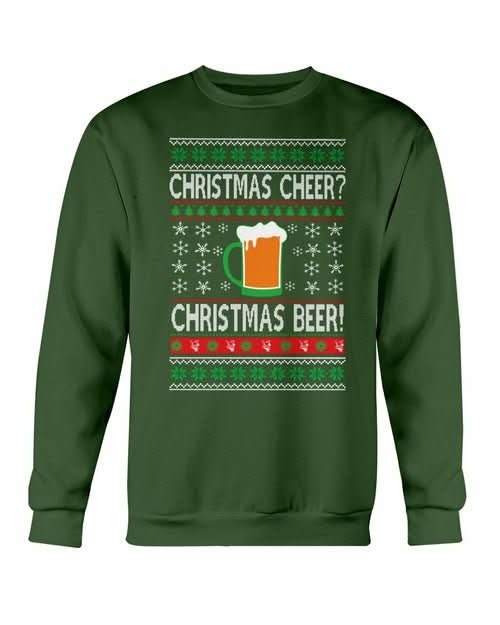 Christmas Cheers Beer Sweatshirt - Wear and Wander