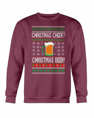 Christmas Cheers Beer Sweatshirt - Wear and Wander