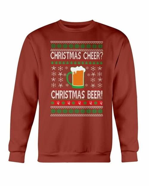 Christmas Cheers Beer Sweatshirt - Wear and Wander