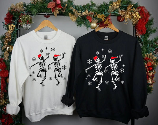 Christmas Dancing Skeleton Sweatshirt - Wear and Wander