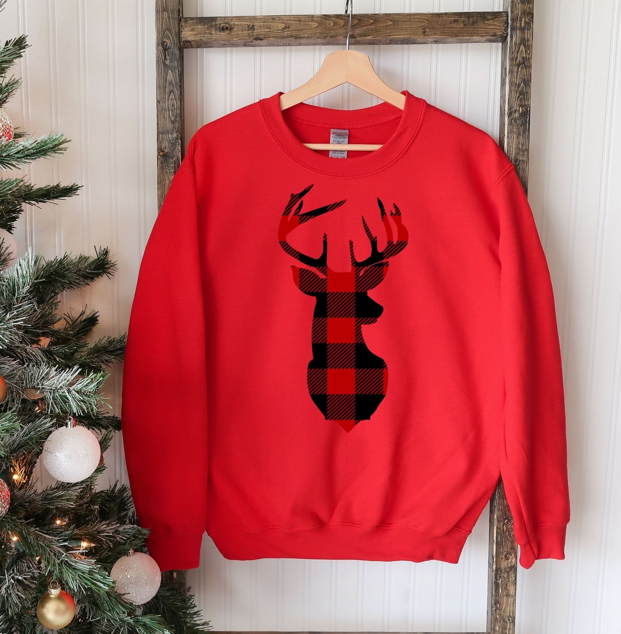 Christmas Deer Sweatshirt - Wear and Wander