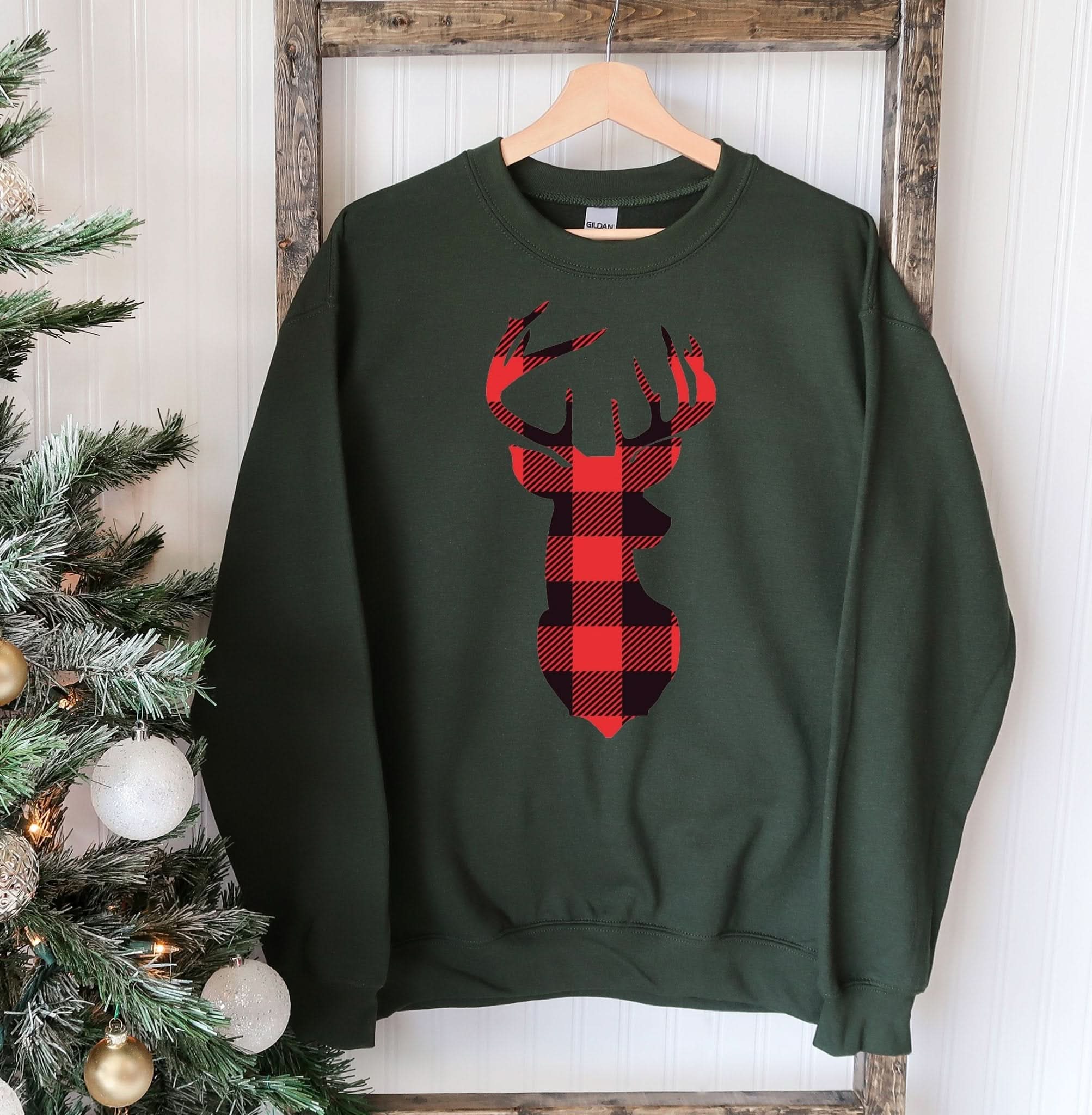Christmas Deer Sweatshirt - Wear and Wander