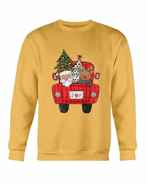 Christmas Santa Truck Sweatshirt - Wear and Wander
