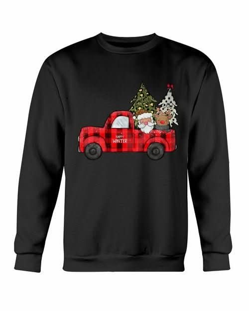Christmas Santa Truck Sweatshirt - Wear and Wander