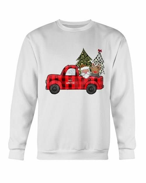 Christmas Santa Truck Sweatshirt - Wear and Wander