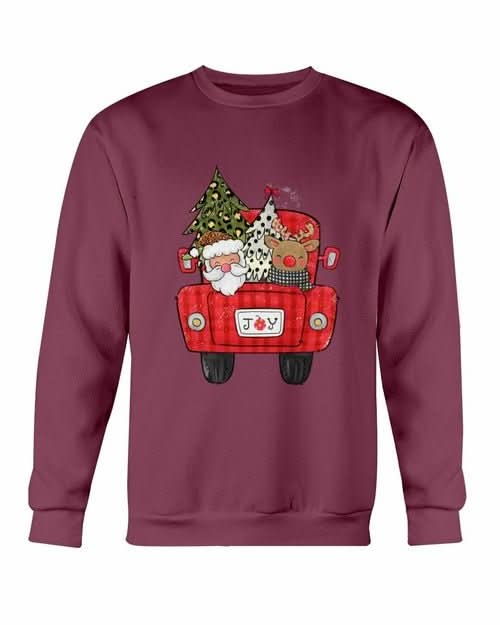 Christmas Santa Truck Sweatshirt - Wear and Wander