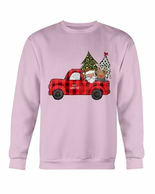 Christmas Santa Truck Sweatshirt - Wear and Wander
