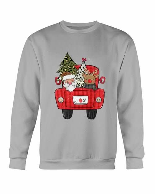 Christmas Santa Truck Sweatshirt - Wear and Wander