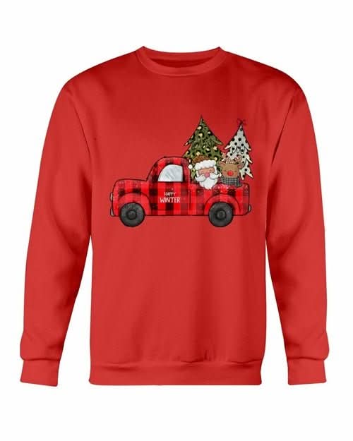 Christmas Santa Truck Sweatshirt - Wear and Wander