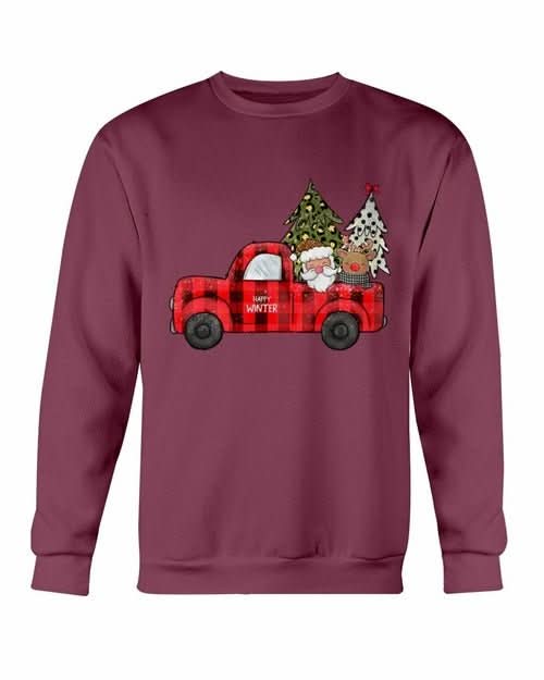 Christmas Santa Truck Sweatshirt - Wear and Wander