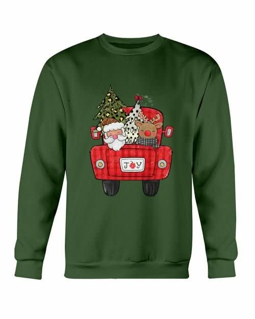 Christmas Santa Truck Sweatshirt - Wear and Wander