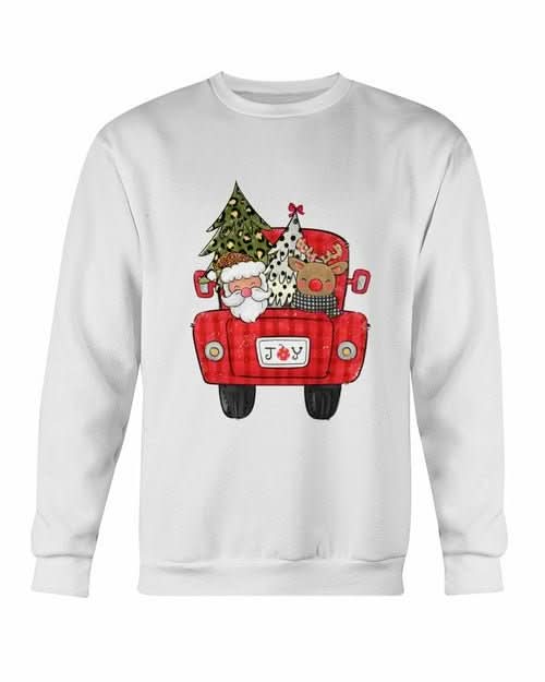 Christmas Santa Truck Sweatshirt - Wear and Wander